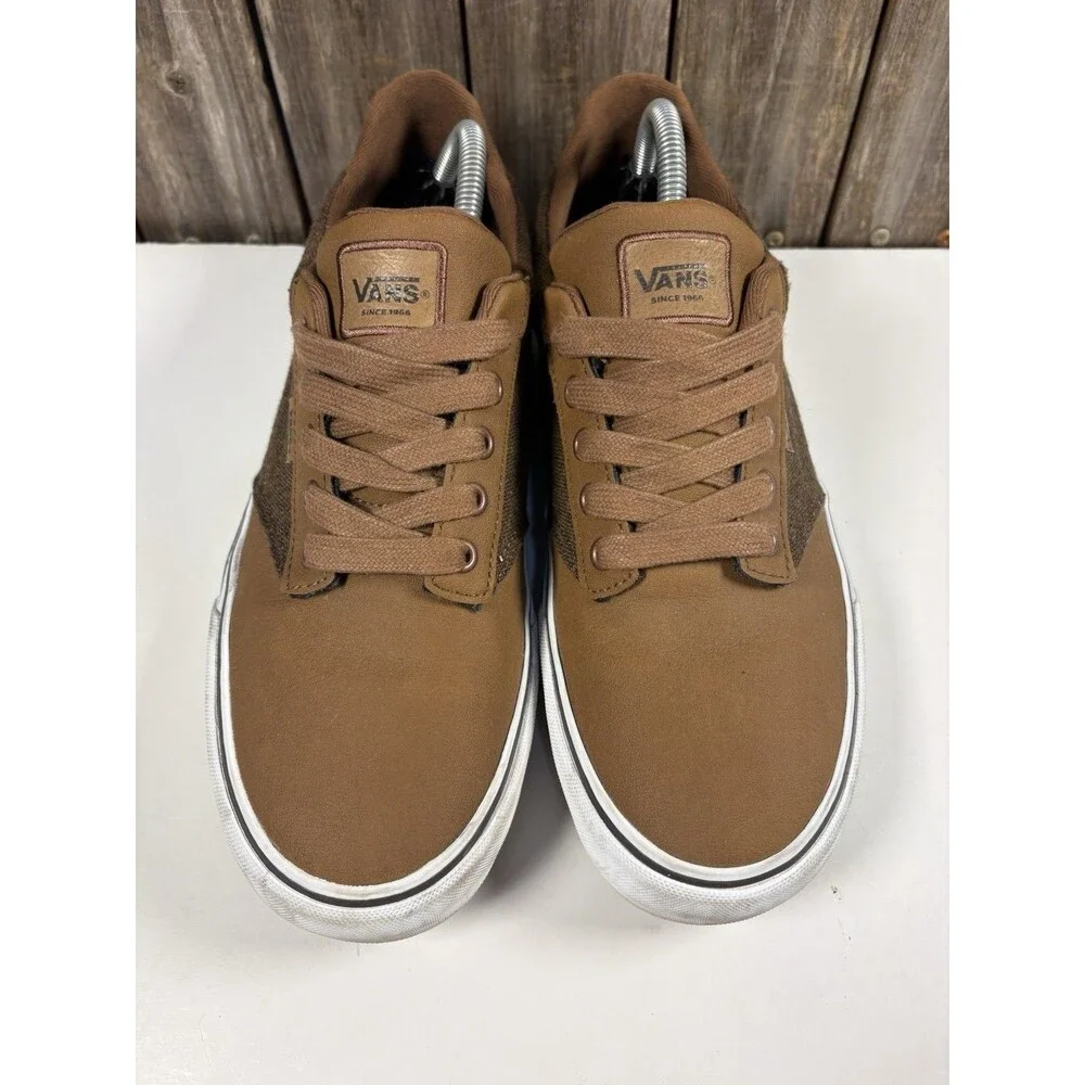 Vans Deluxe Comfort Ortholite Mens Sneaker Shoes Sz 10.5 Brown Skate Shoe